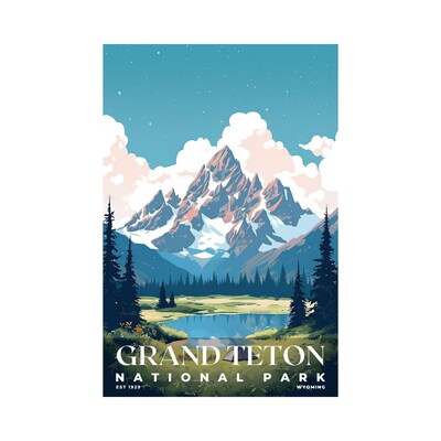 Grand Teton National Park Poster, Travel Art, Office Poster, Home Decor | S3 - image1